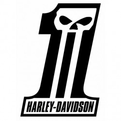 Stickers Harley Davidson noir