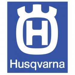 Stickers HUSQVARNA (blanc sur fond noir)