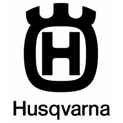 Sticker logo HUSQVARNA (blanc sur fond noir)