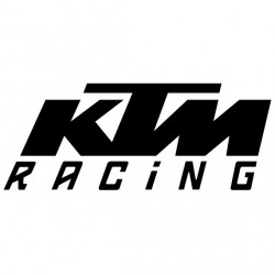 Stickers KTM ovale noir