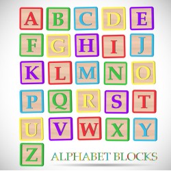 Sticker Alphabet cube