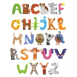 Sticker Alphabet noir