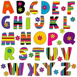 Sticker Alphabet bleu
