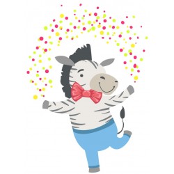 Sticker vache confettis