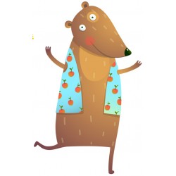 Sticker renard robe