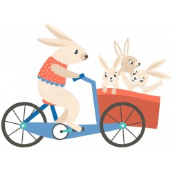 Sticker lapin vélo