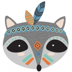 Sticker tête panda