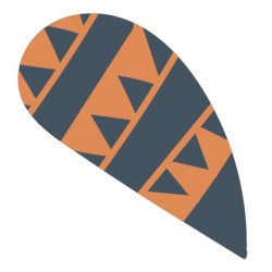 Sticker plume vert jaune
