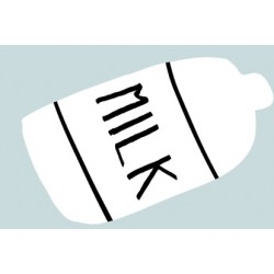 Sticker milk blanc