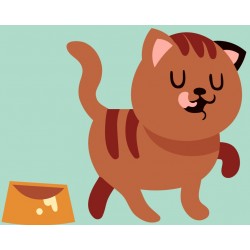 Sticker chat pelote laine
