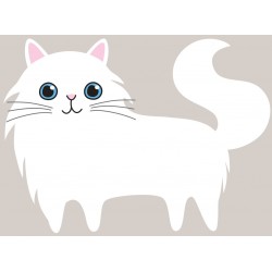 Sticker chat queue rayée