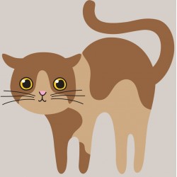 Sticker chat pelote laine