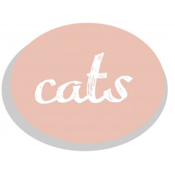 Sticker chat beige bâille