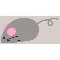 Sticker chat blanc argent