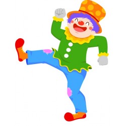 Sticker clown ballons