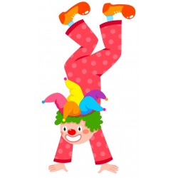 Sticker clown rigolo