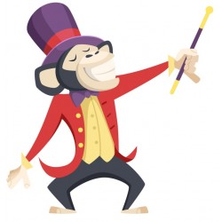 Sticker clown grand costume