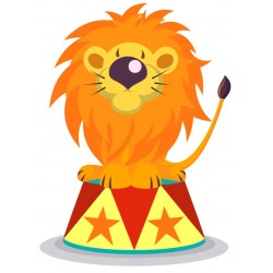 Sticker clown chauve