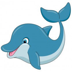 Sticker dauphin enroulé