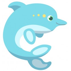 Sticker dauphin heureux