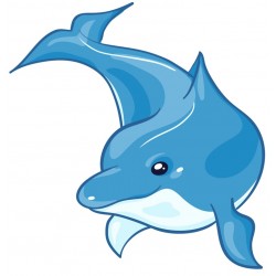 Sticker dauphin couché