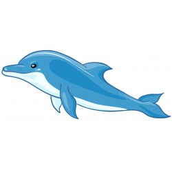 Sticker dauphin arrondi