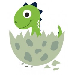 Sticker dinosaure bleu marine