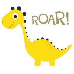 Sticker dinosaure bleu ciel