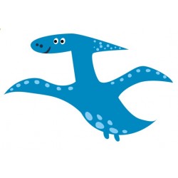 Sticker dinosaure rose