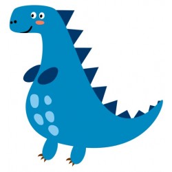 Sticker dinosaure volant bleu