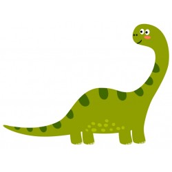 Sticker dinosaure bleu tacheté