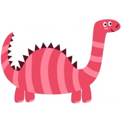 Sticker dinosaure vert rayé