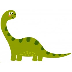 Sticker dinosaure orange violet