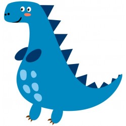 Sticker dinosaure vert tacheté