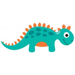 Sticker dinosaure rond