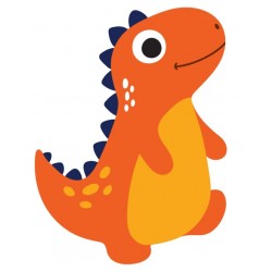 Sticker dinosaure tête ronde