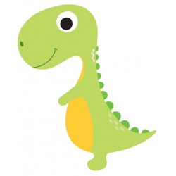 Sticker dinosaure noir vert