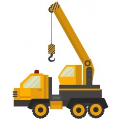 Sticker bétonnière jaune