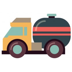 Sticker tractopelle grue