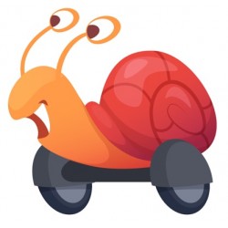 Sticker escargot queue fusée