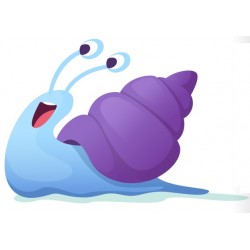 Sticker escargot skate debout