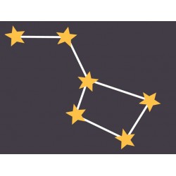 Sticker constellation étoiles bleues