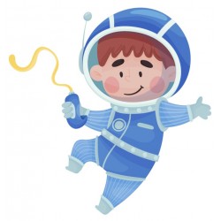 Sticker garçon astronaute souriant