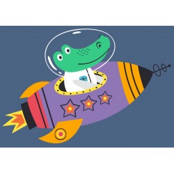 Sticker astronaute volant