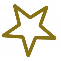 Sticker étoile trait doré