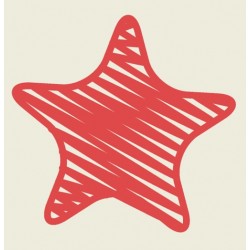 Sticker étoile bleue striée