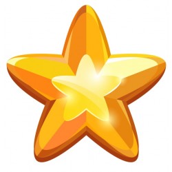 Sticker étoile relief foncé