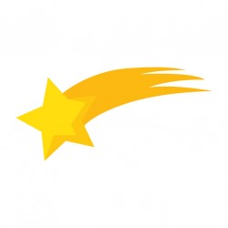 Sticker étoile jaune citron