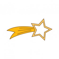 Sticker étoile filante foncée