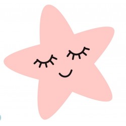 Sticker étoile bleue expressive